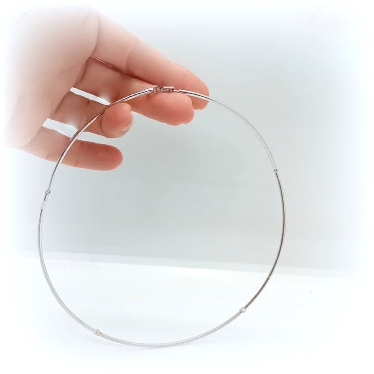 Λευκόχρυσο κολιέ "λαιμαριά 14 ΚΑΡΑΤΙΩΝ